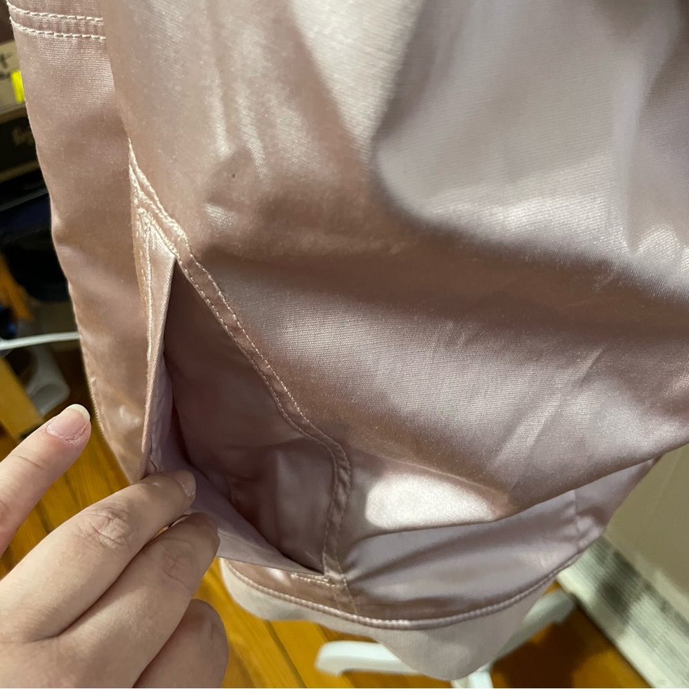 Express Pink Satin Bomber Jacket Size XL - Picture 3 of 8